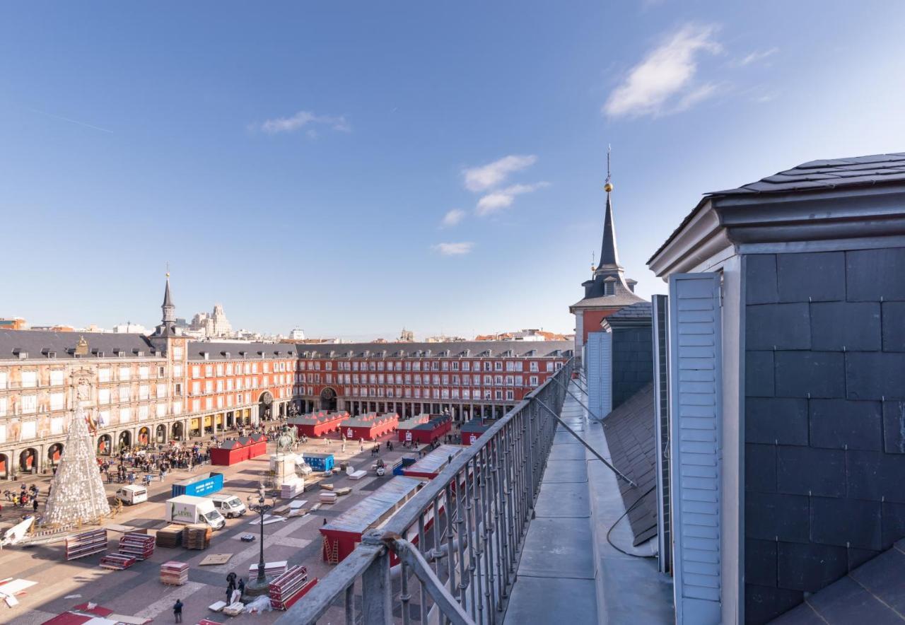 Historic Penthouse Plaza Mayor In Madrid Bagian luar foto