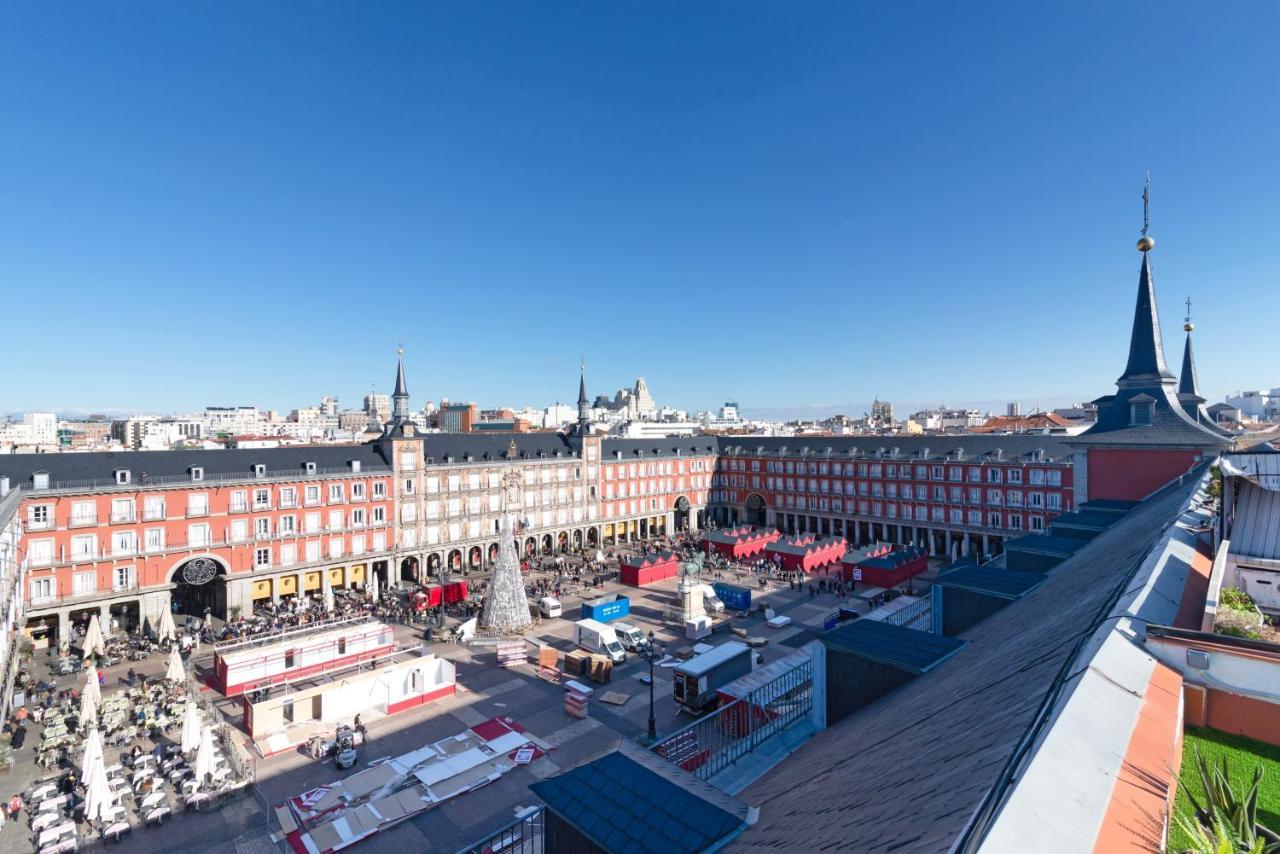 Historic Penthouse Plaza Mayor In Madrid Bagian luar foto